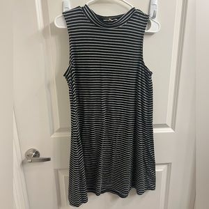 Pink Rose Striped Knit Tank Dress